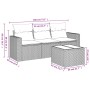 Gartensofa-Set mit Kissen, 4-teilig, beiges synthetisches Rattan von , Modulare Sofas für den Außenbereich - Ref: Foro24-3251...