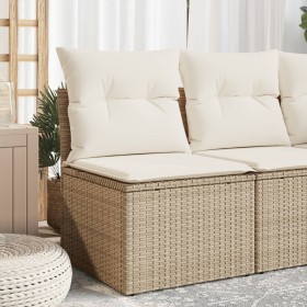 Garden chair without armrests with beige PE rattan cushions by , Outdoor sofas - Ref: Foro24-366073, Price: 66,99 €, Discount: %