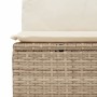 Silla de jardín sin reposabrazos con cojines ratán PE beige de , Sofás de exterior - Ref: Foro24-366073, Precio: 70,06 €, Des...