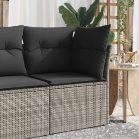 Garten-Ecksofa mit synthetischen Rattankissen grau von , Outdoor-Sofas - Ref: Foro24-366136, Preis: 77,75 €, Rabatt: %