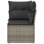 Corner garden sofa with gray synthetic rattan cushions by , Outdoor sofas - Ref: Foro24-366136, Price: 77,75 €, Discount: %