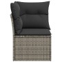 Corner garden sofa with gray synthetic rattan cushions by , Outdoor sofas - Ref: Foro24-366136, Price: 77,75 €, Discount: %