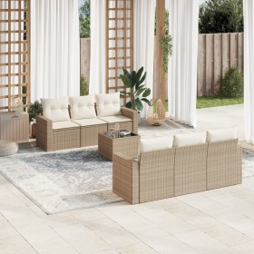 7-piece garden sofa set and beige synthetic rattan cushions by , Modular outdoor sofas - Ref: Foro24-3251045, Price: 556,99 €...