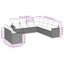 9-teiliges Gartensofa-Set mit beigen synthetischen Rattankissen von , Modulare Sofas für den Außenbereich - Ref: Foro24-32514...