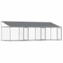 Galvanized steel roof and doors dog cage 6x2x2 m by , Dog kennels and fences - Ref: Foro24-3209564, Price: 372,90 €, Discount: %