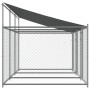 Hundekäfigdach und Türen Stahl verzinkt grau 6x2x2 m von , Hundehütten und Zäune - Ref: Foro24-3209564, Preis: 398,80 €, Raba...