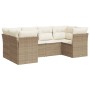 Garden sofa set with 6-piece synthetic rattan beige cushions by , Garden sets - Ref: Foro24-3249947, Price: 476,86 €, Discoun...