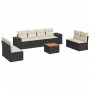 8-teiliges Gartensofa-Set und schwarze synthetische Rattankissen von , Gartensets - Ref: Foro24-3257736, Preis: 515,33 €, Rab...