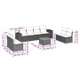 8-teiliges Gartensofa-Set und schwarze synthetische Rattankissen von , Gartensets - Ref: Foro24-3257736, Preis: 515,33 €, Rab...