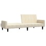 Cream-colored velvet 2-seater sofa bed by , Sofas - Ref: Foro24-375783, Price: 249,87 €, Discount: %