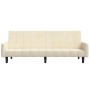 Cream-colored velvet 2-seater sofa bed by , Sofas - Ref: Foro24-375783, Price: 249,87 €, Discount: %