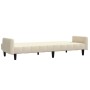 Cream-colored velvet 2-seater sofa bed by , Sofas - Ref: Foro24-375783, Price: 249,87 €, Discount: %