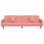 Sofá cama de 2 plazas con dos almohadas terciopelo rosa de , Sofás - Ref: Foro24-375921, Precio: 246,39 €, Descuento: %