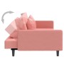 Sofá cama de 2 plazas con dos almohadas terciopelo rosa de , Sofás - Ref: Foro24-375921, Precio: 246,39 €, Descuento: %