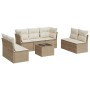 Gartensofa-Set mit beigen Kissen 8 Stück PE-Rattan von , Gartensets - Ref: Foro24-3249257, Preis: 670,23 €, Rabatt: %