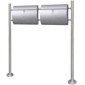 Set of 2 mailboxes with stainless steel support by , mailboxes - Ref: Foro24-271748, Price: 128,32 €, Discount: %