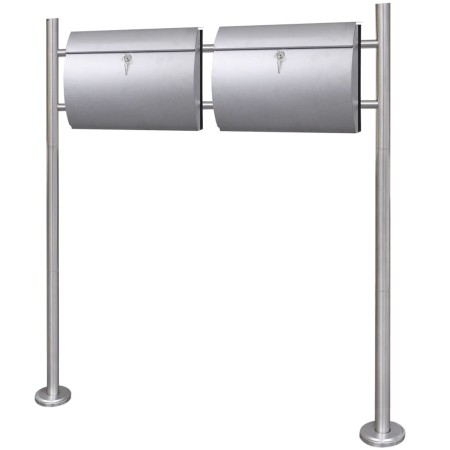 Conjunto de 2 buzones con soporte de acero inoxidable de , Buzones de correo - Ref: Foro24-271748, Precio: 128,32 €, Descuent...