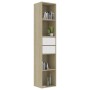 Regal aus Sperrholz in Weiß und Eiche, 36 x 30 x 171 cm von , Bücherregale und Regale - Ref: Foro24-802872, Preis: 91,99 €, R...