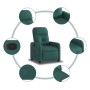 Sillón reclinable de tela verde oscuro de , Sillones - Ref: Foro24-374203, Precio: 204,90 €, Descuento: %