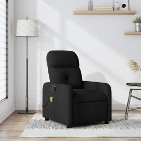 Sillón reclinable de masaje de tela negro de , Sillones - Ref: Foro24-374208, Precio: 184,68 €, Descuento: %