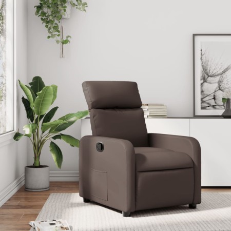 Brown Faux Leather Recliner by , Armchairs - Ref: Foro24-374185, Price: 211,99 €, Discount: %