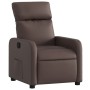 Sillón reclinable de cuero sintético marrón de , Sillones - Ref: Foro24-374185, Precio: 211,99 €, Descuento: %