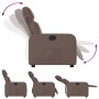 Sillón reclinable de cuero sintético marrón de , Sillones - Ref: Foro24-374185, Precio: 211,99 €, Descuento: %