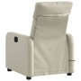 Sillón reclinable de masaje cuero sintético crema de , Sillones - Ref: Foro24-374191, Precio: 188,99 €, Descuento: %