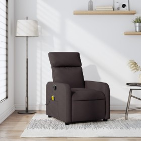 Dark Brown Fabric Reclining Massage Chair by , Armchairs - Ref: Foro24-374179, Price: 225,23 €, Discount: %