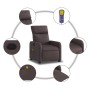 Dark Brown Fabric Reclining Massage Chair by , Armchairs - Ref: Foro24-374179, Price: 212,46 €, Discount: %