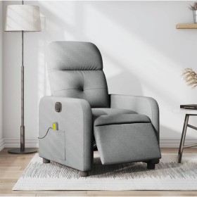 Sillón reclinable de masaje eléctrico tela gris claro de , Sillones - Ref: Foro24-3206786, Precio: 225,21 €, Descuento: %