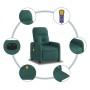 Elektrischer Massagesessel aus dunkelgrünem Stoff von , Sessel - Ref: Foro24-3206792, Preis: 259,61 €, Rabatt: %