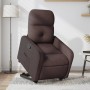 Dark brown fabric lift-up recliner by , Armchairs - Ref: Foro24-3206800, Price: 257,88 €, Discount: %