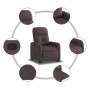 Dark brown fabric lift-up recliner by , Armchairs - Ref: Foro24-3206800, Price: 257,88 €, Discount: %