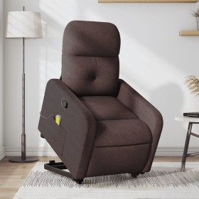 Silla de masaje reclinable de pie de tela marrón oscuro de , Sillones - Ref: Foro24-3206809, Precio: 298,99 €, Descuento: %