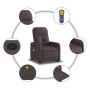 Silla de masaje reclinable de pie de tela marrón oscuro de , Sillones - Ref: Foro24-3206809, Precio: 298,99 €, Descuento: %