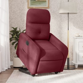 Sillón eléctrico reclinable elevable de tela rojo tinto de , Sillones - Ref: Foro24-3206816, Precio: 333,99 €, Descuento: %