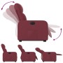 Sillón eléctrico reclinable elevable de tela rojo tinto de , Sillones - Ref: Foro24-3206816, Precio: 300,71 €, Descuento: %