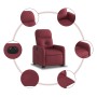 Sillón eléctrico reclinable elevable de tela rojo tinto de , Sillones - Ref: Foro24-3206816, Precio: 300,71 €, Descuento: %