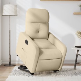 Sillón eléctrico reclinable elevable de tela color crema de , Sillones - Ref: Foro24-3206821, Precio: 347,99 €, Descuento: %