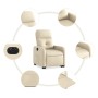 Sillón eléctrico reclinable elevable de tela color crema de , Sillones - Ref: Foro24-3206821, Precio: 308,97 €, Descuento: %