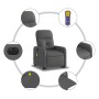 Liftable reclining electric massage chair dark gray fabric by , Armchairs - Ref: Foro24-3206823, Price: 303,24 €, Discount: %