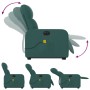 Electric massage chair recliner liftable dark green fabric by , Armchairs - Ref: Foro24-3206828, Price: 353,99 €, Discount: %