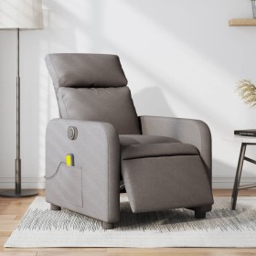 Sillón reclinable de masaje eléctrico tela gris taupe de , Sillones - Ref: Foro24-3206697, Precio: 231,99 €, Descuento: %