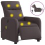 Sillón reclinable de masaje eléctrico tela marrón oscuro de , Sillones - Ref: Foro24-3206695, Precio: 273,12 €, Descuento: %