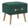 Green nightstand 40x35x40 cm velvet by vidaXL, Nightstands - Ref: Foro24-247538, Price: 64,14 €, Discount: %