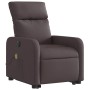 Electric massage chair with liftable recliner, dark brown fabric by , Armchairs - Ref: Foro24-3206731, Price: 309,82 €, Disco...