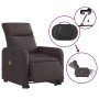 Sillón masaje eléctrico reclinable elevable tela marrón oscuro de , Sillones - Ref: Foro24-3206731, Precio: 331,46 €, Descuen...