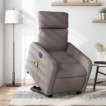 Sillón de masaje eléctrico reclinable elevable tela taupé de , Sillones - Ref: Foro24-3206733, Precio: 296,99 €, Descuento: %