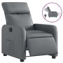 Sillón reclinable eléctrico de cuero sintético gris de , Sillones - Ref: Foro24-3206738, Precio: 249,59 €, Descuento: %